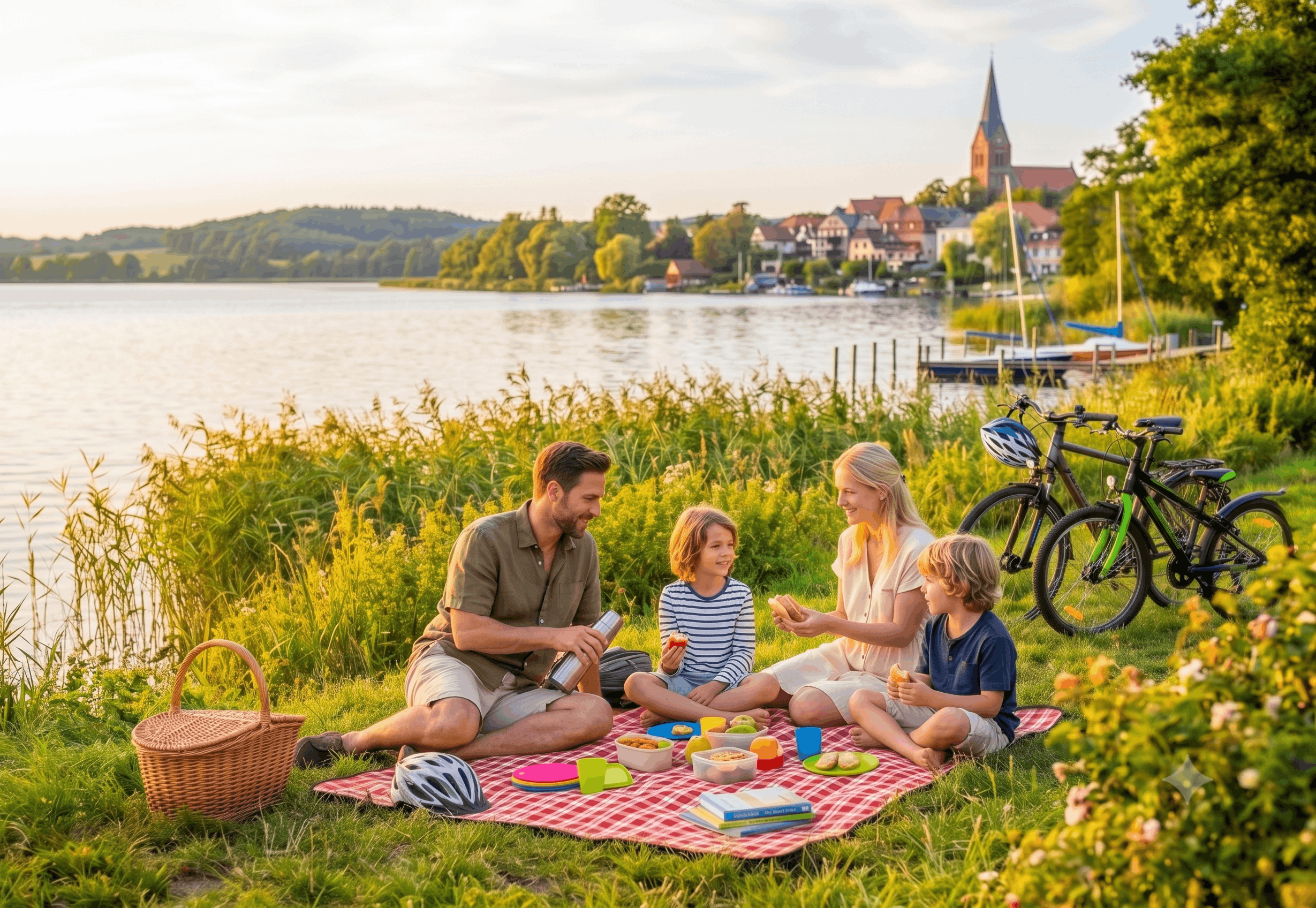 Blick auf den Röblinsee in Fürstenberg/Havel