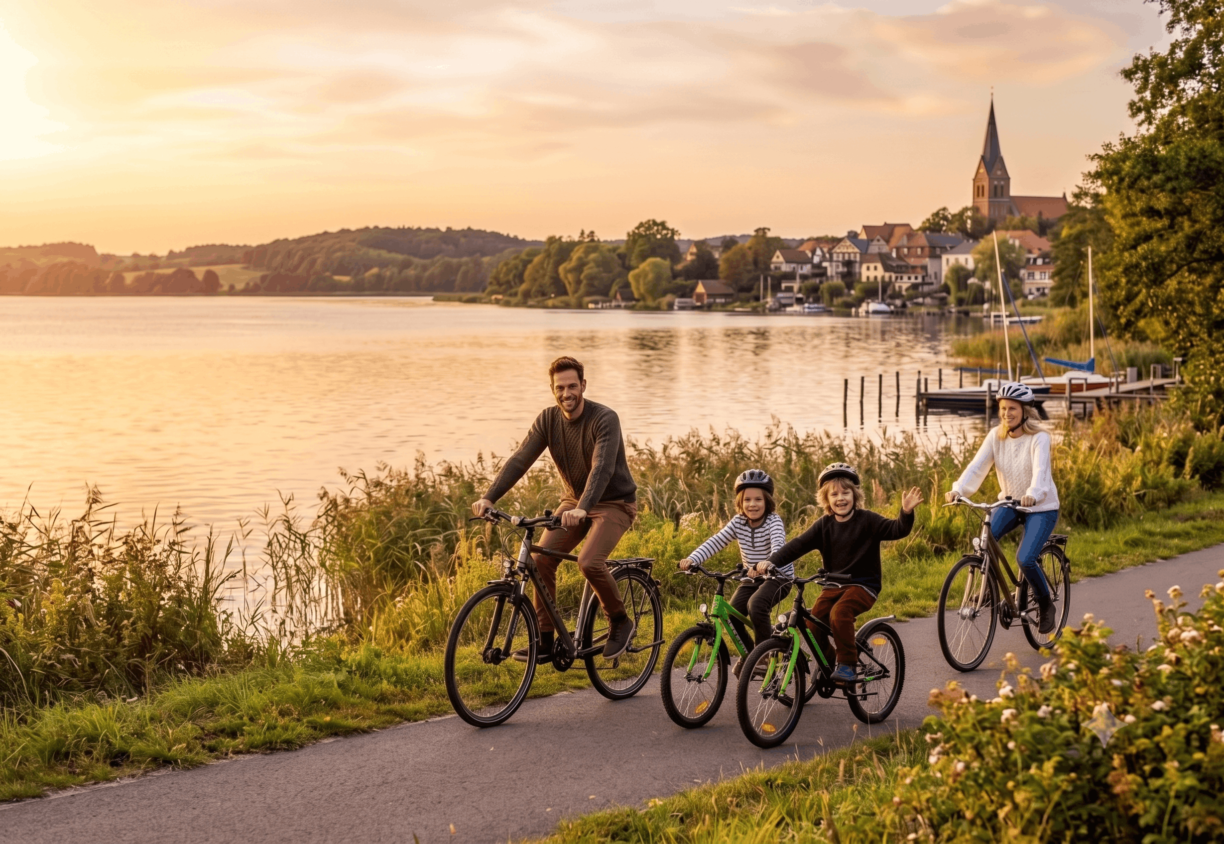 Familienradtour um den Röblinsee bei Fürstenberg/Havel